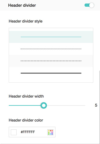 Add a header divider to survey