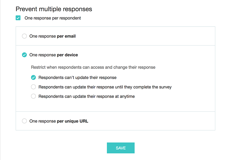 Prevent multiple responses for your survey