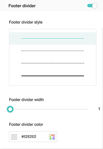 Add a footer divider