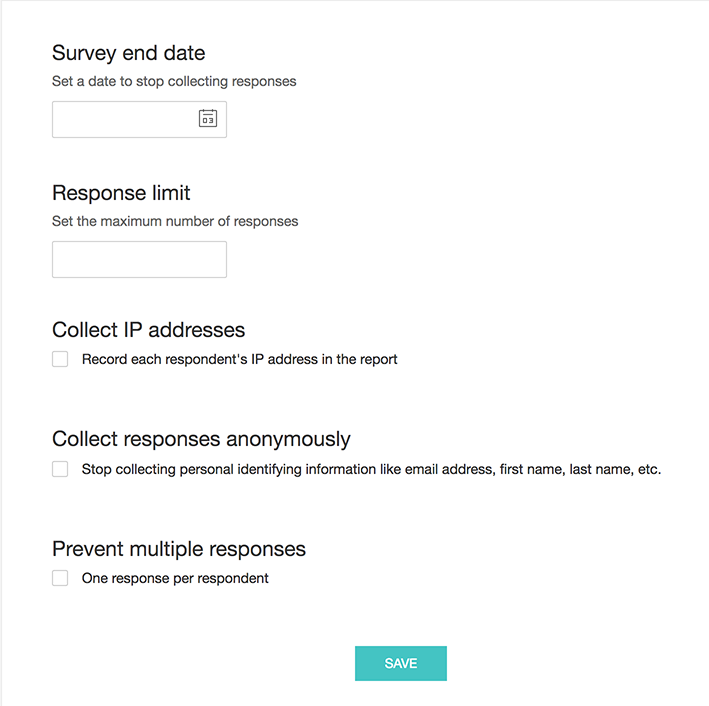 Survey restrictions