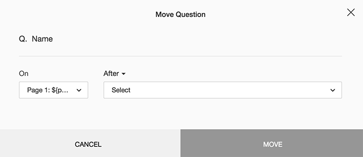 Move survey question