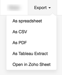 Survey export options