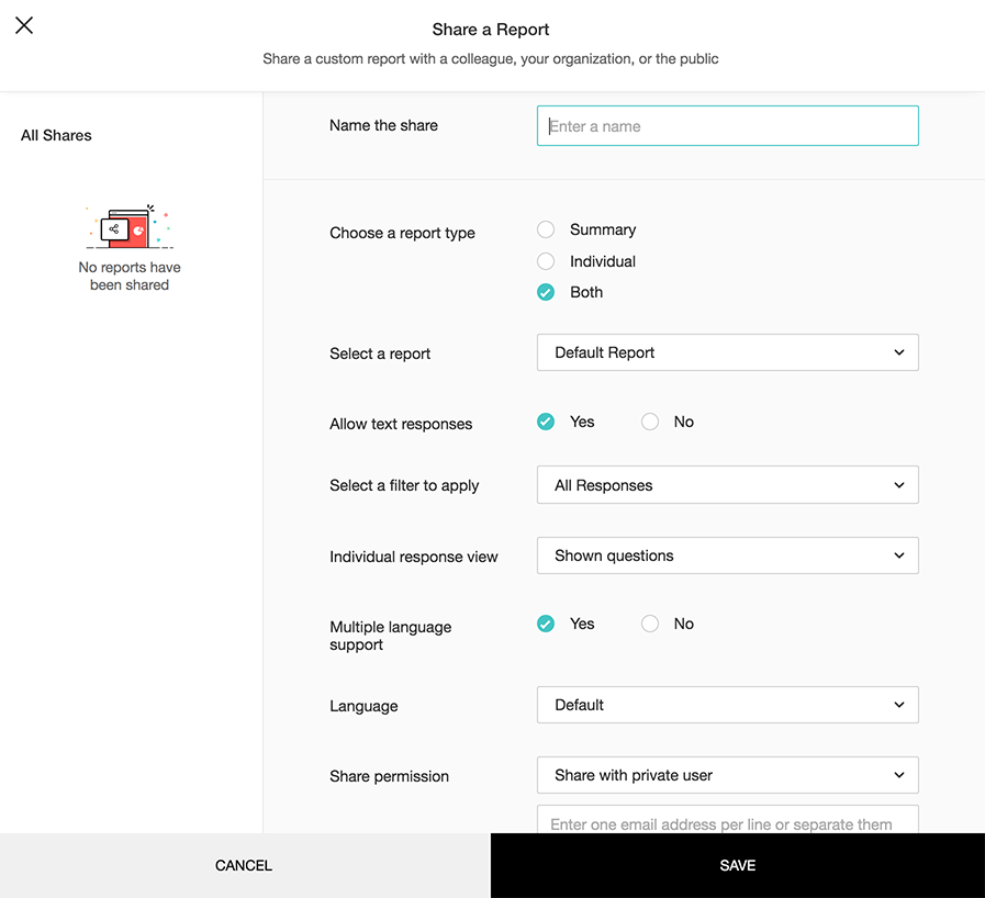 Share survey report