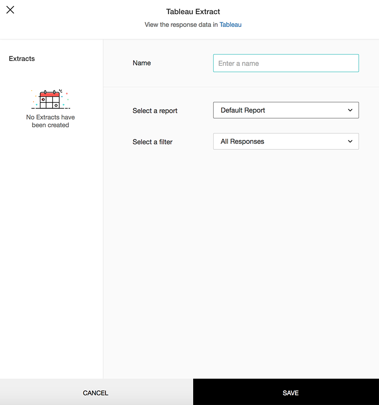 Export survey as Tableau extract