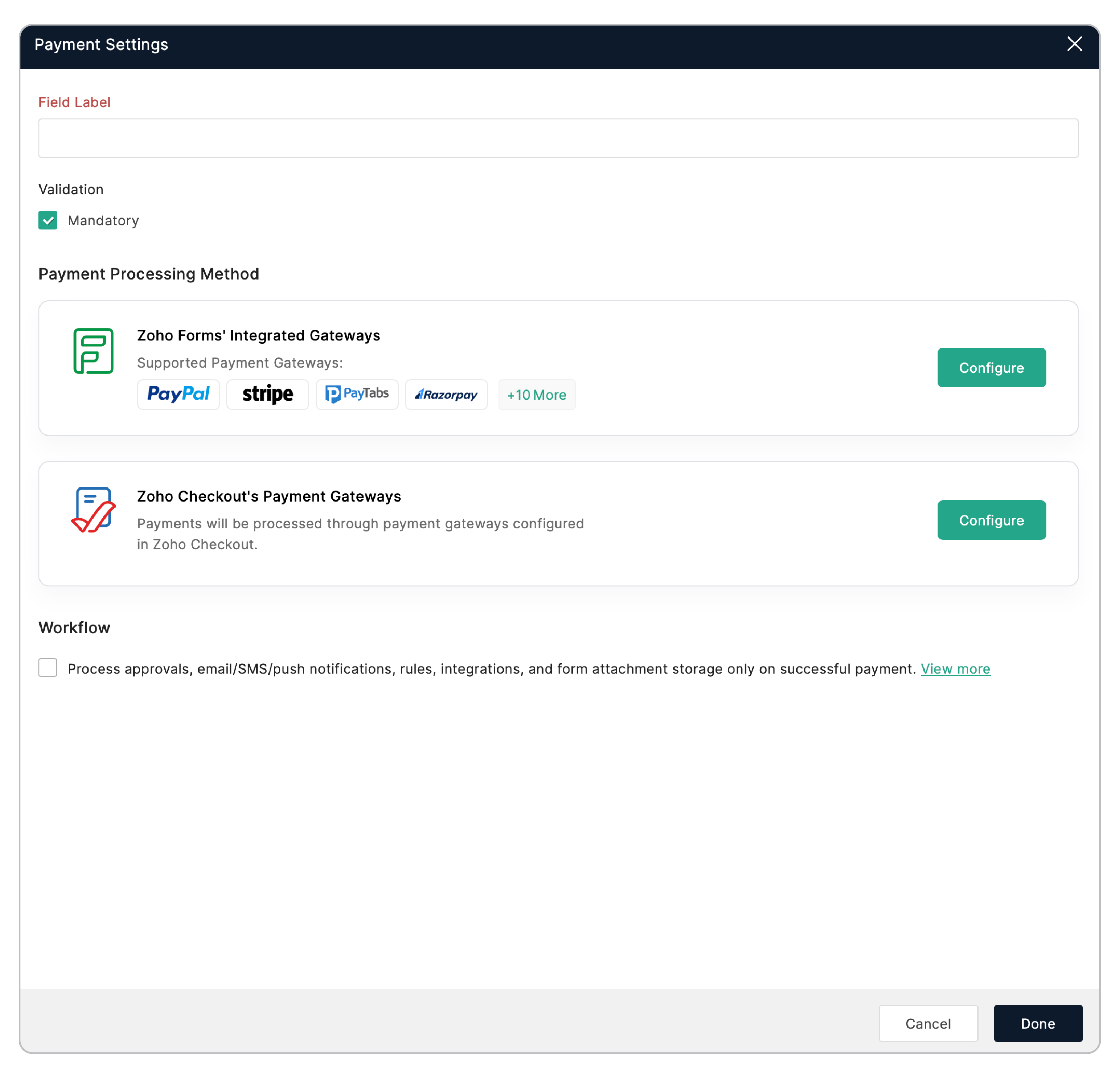 Click Configure
