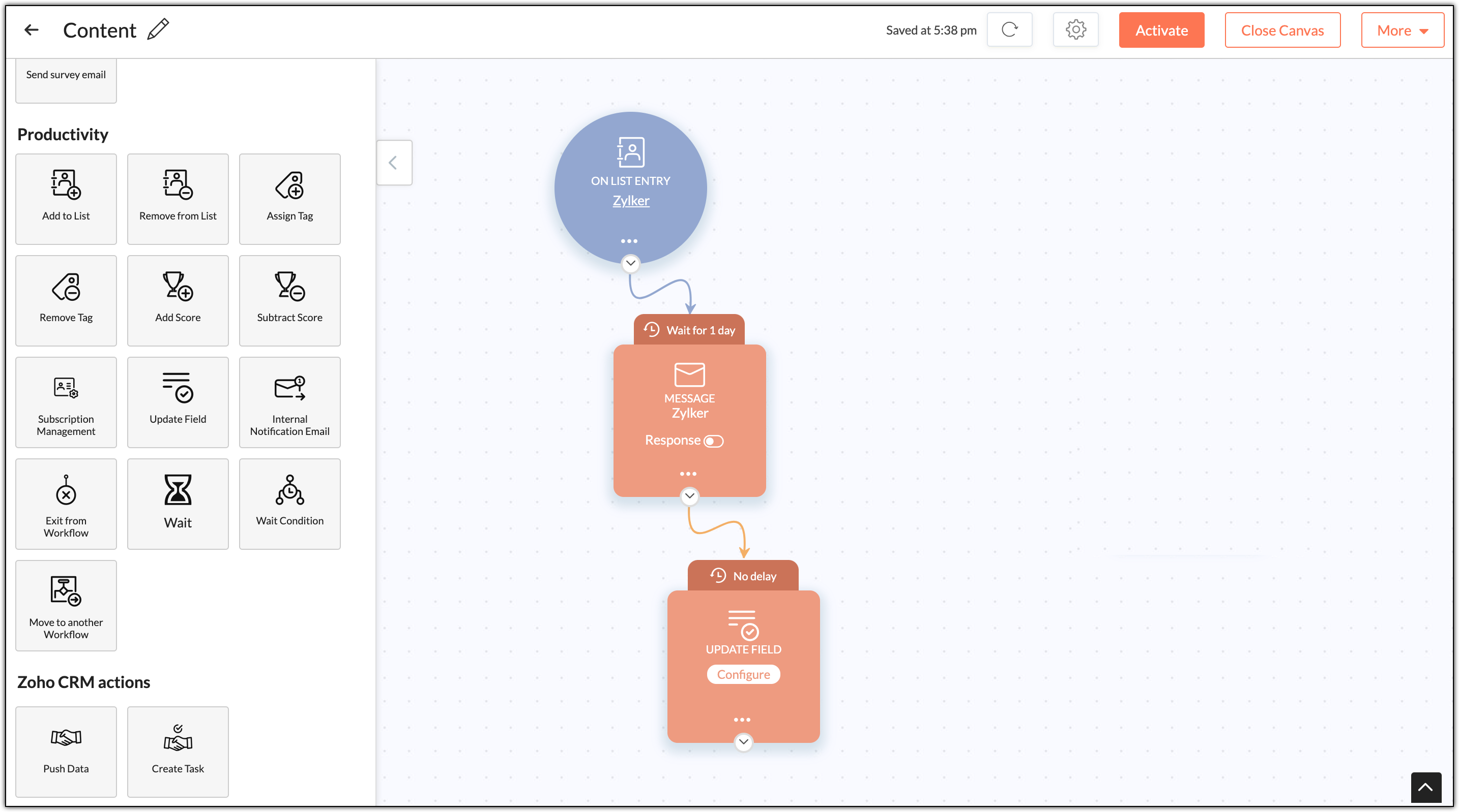 How To Create A Workflow? - Online Help | Zoho Campaigns