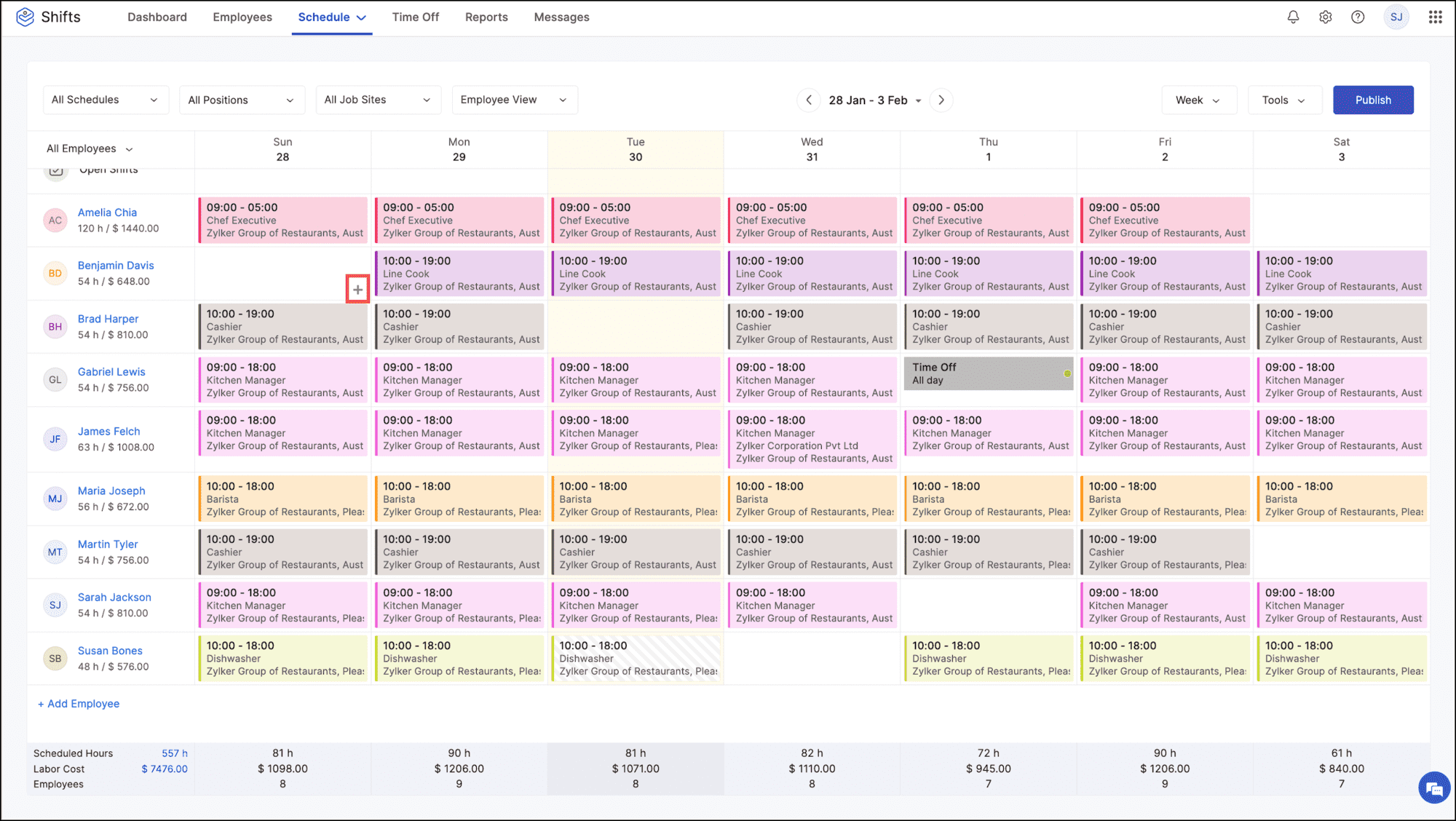 Create Schedules