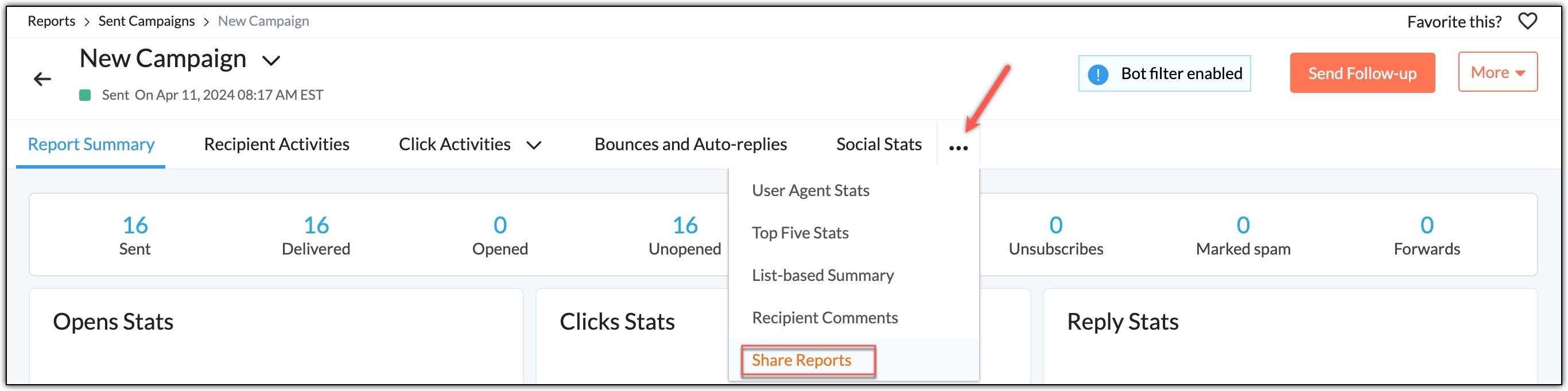 Share reports