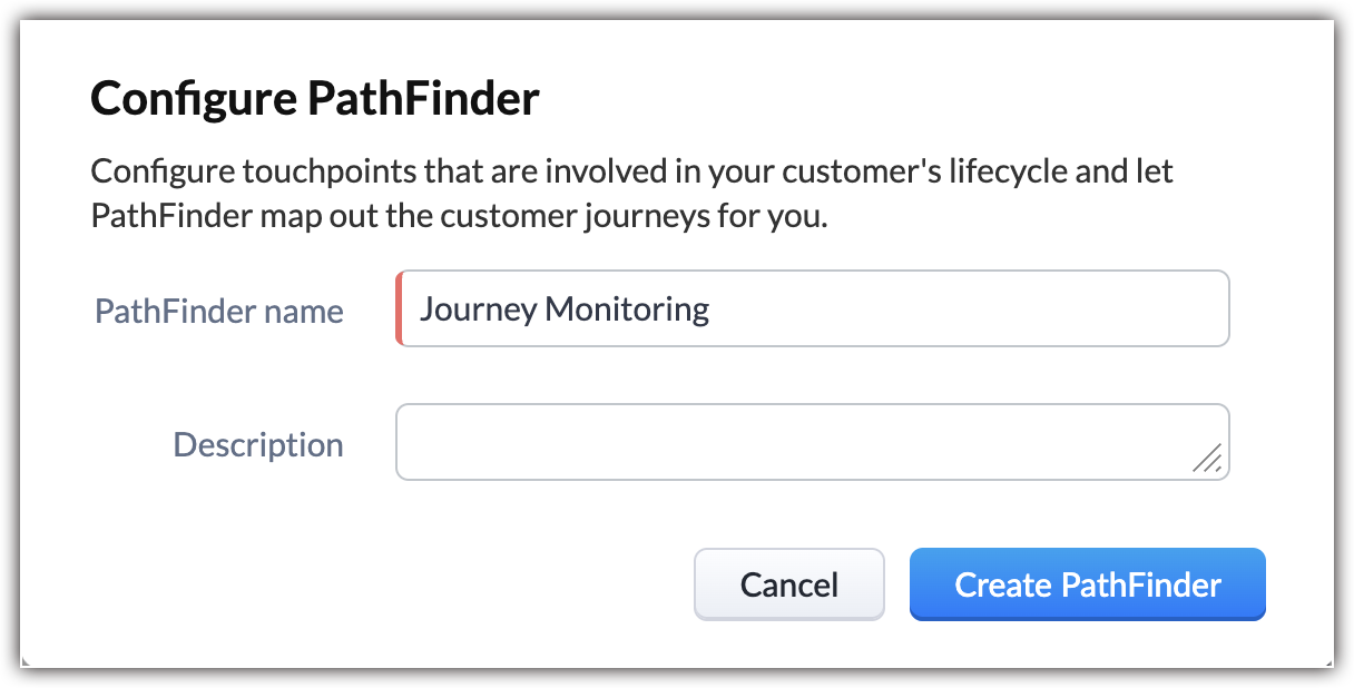 PathFinder - Configurar Nome e Descrição