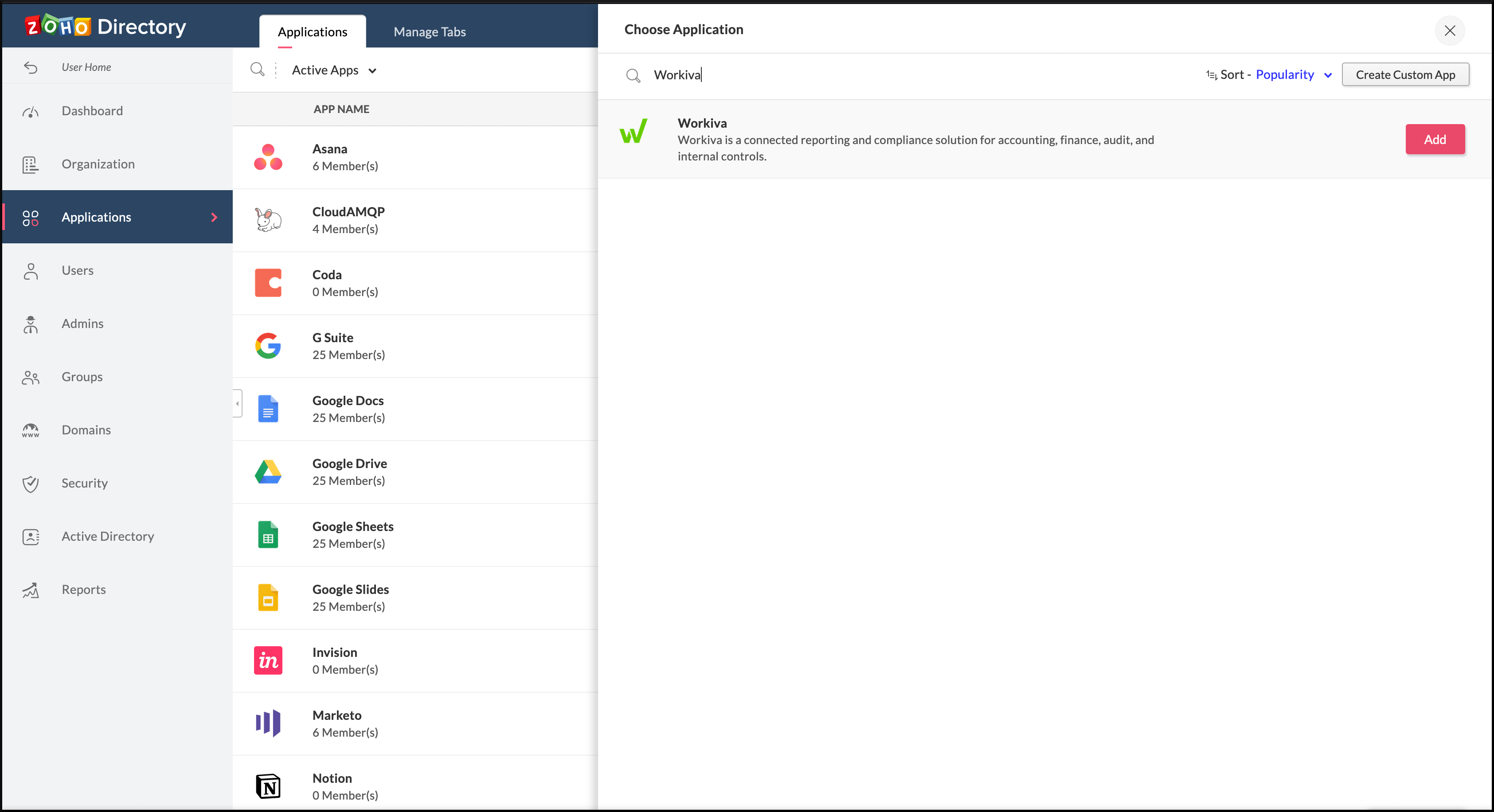 workiva-app-zoho-directory
