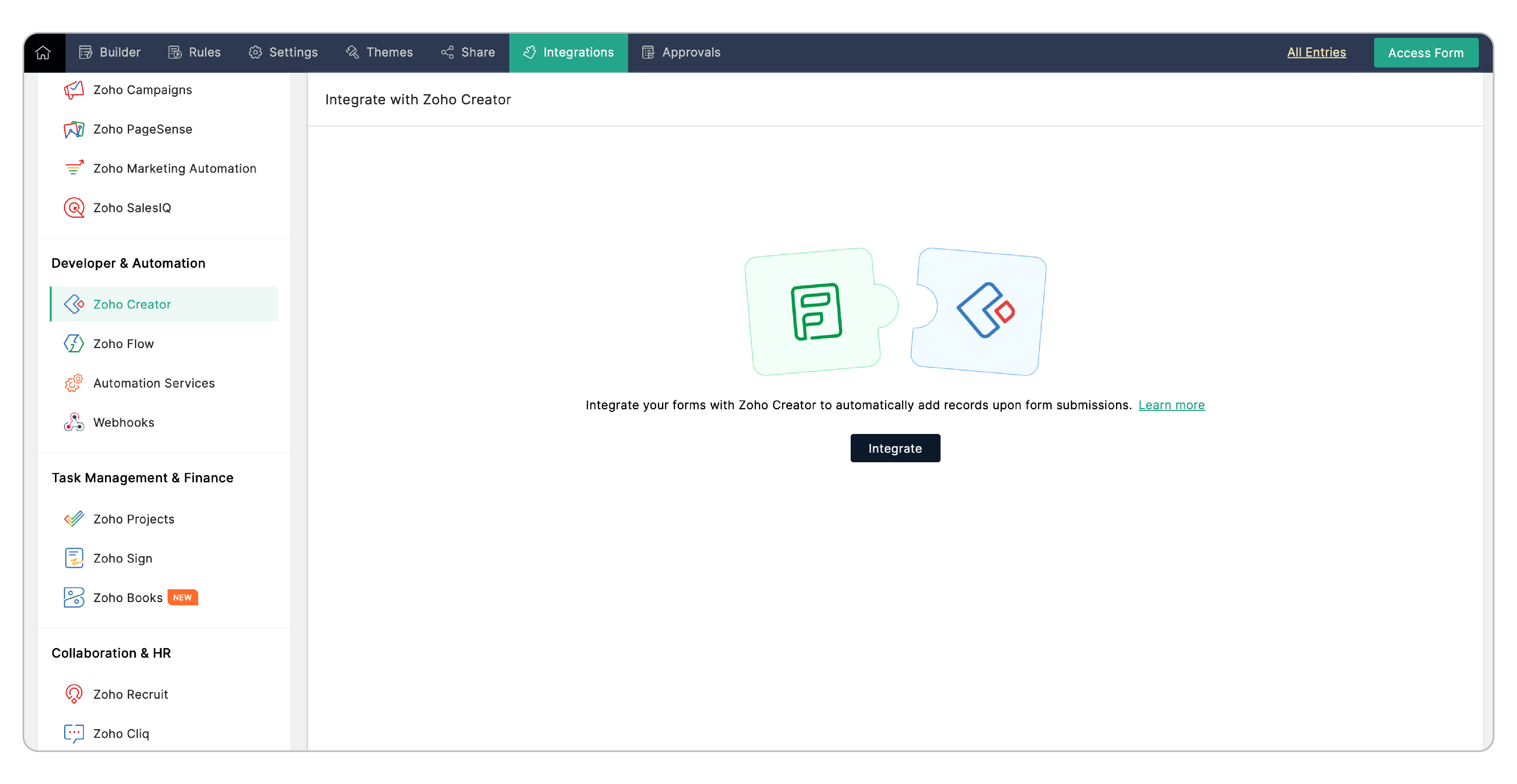 Click Configure