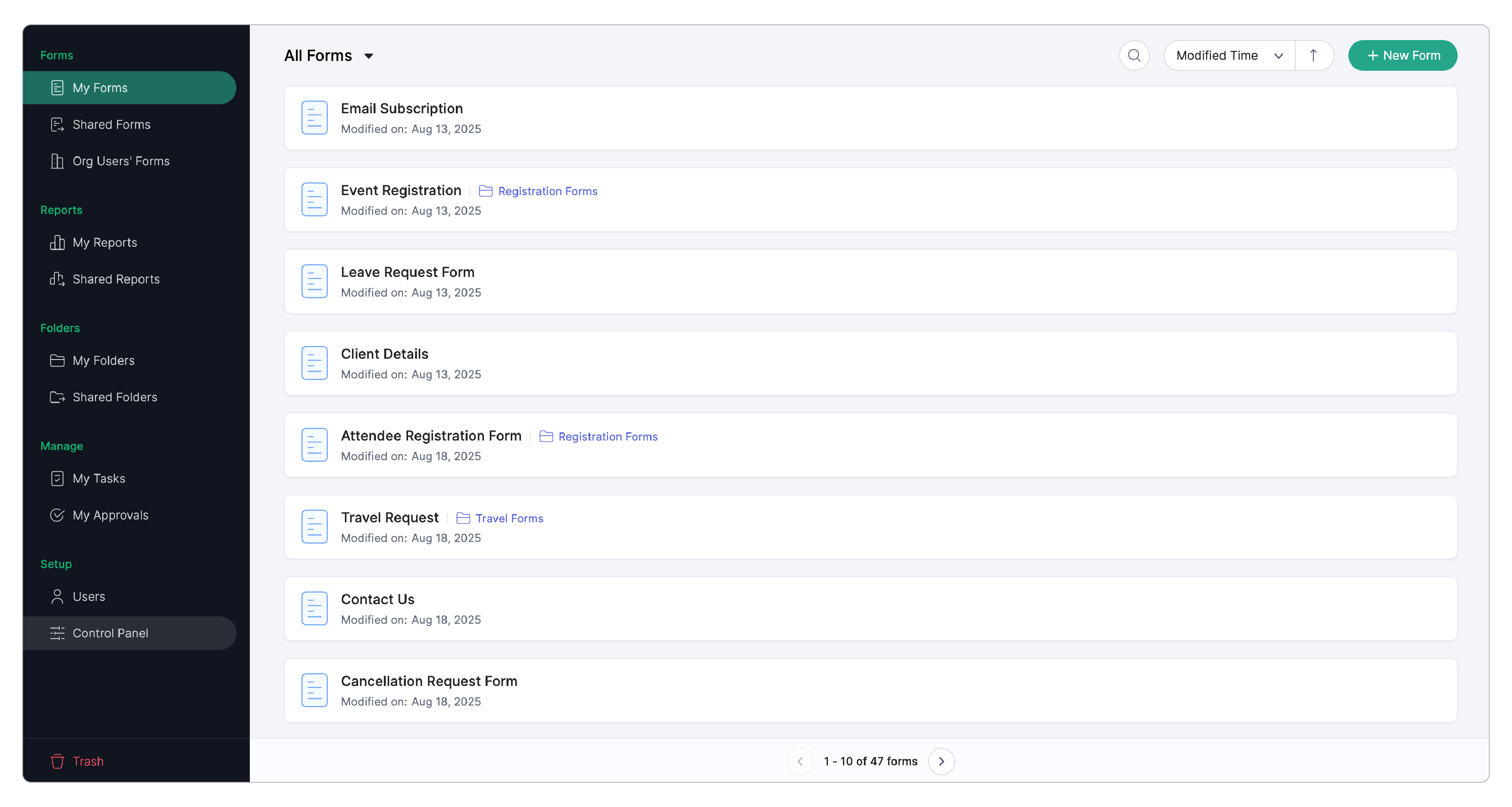 Navigate to Control Panel