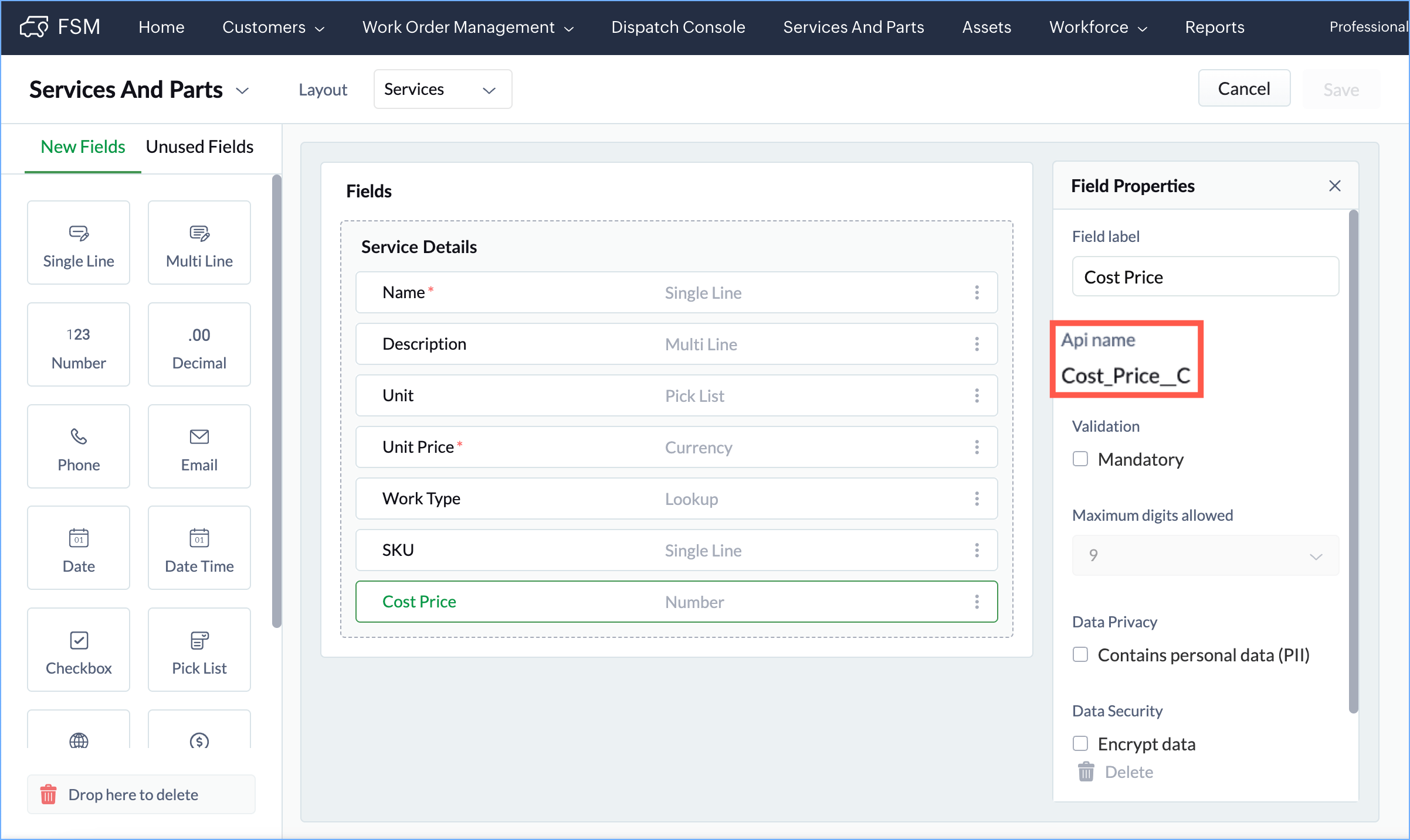 Zoho FSM | Calculate Work Order Profit