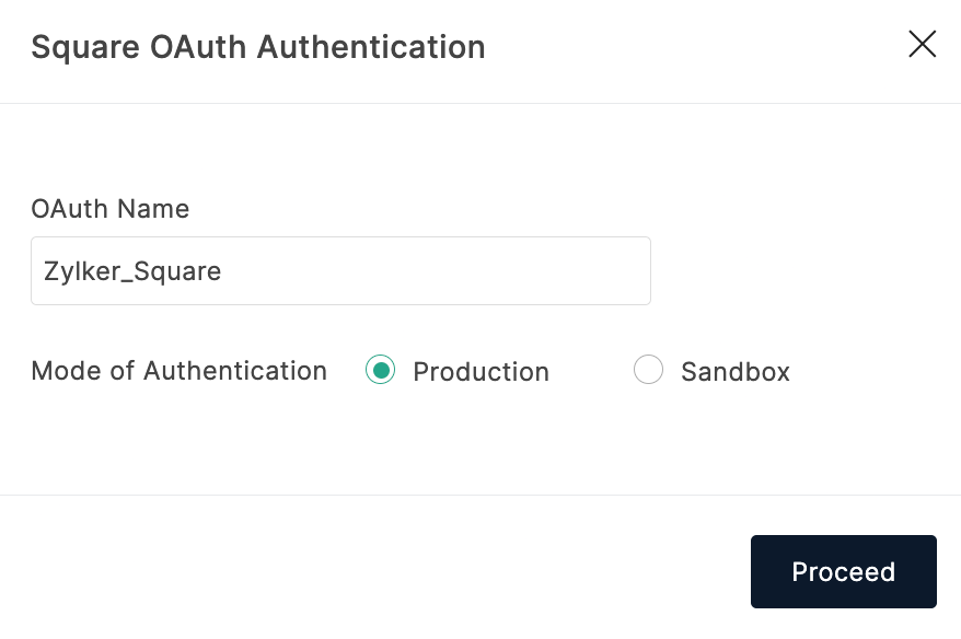 Select Mode of Authentication