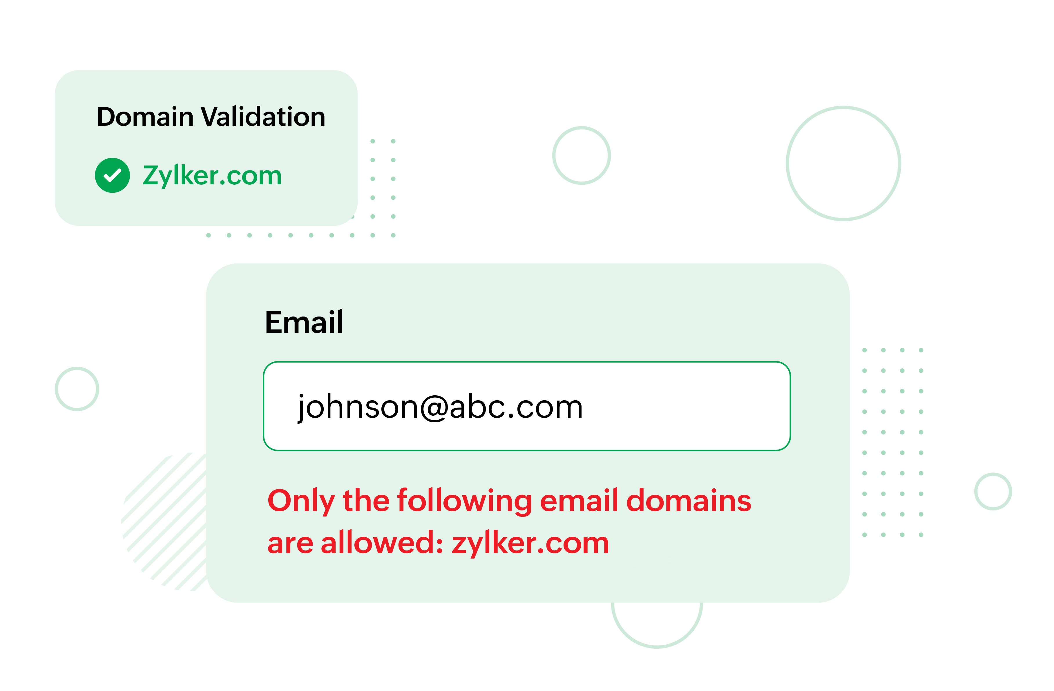 Allow only some domains in email address