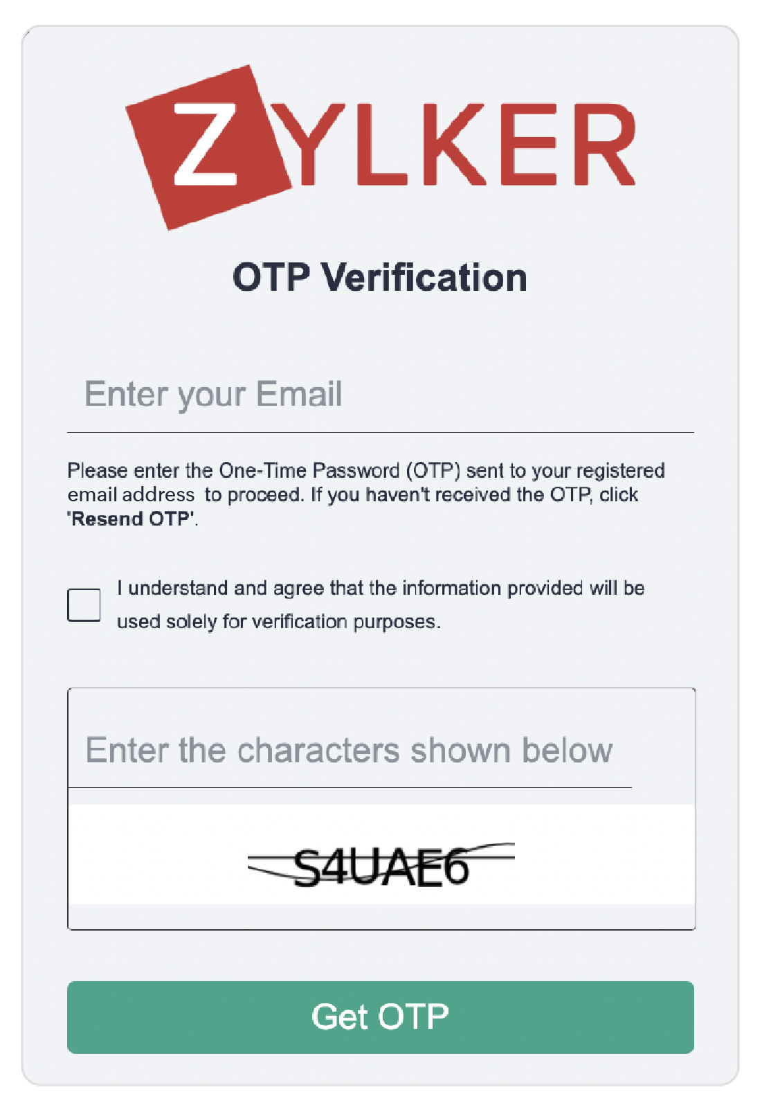 OTP Verification page opens.