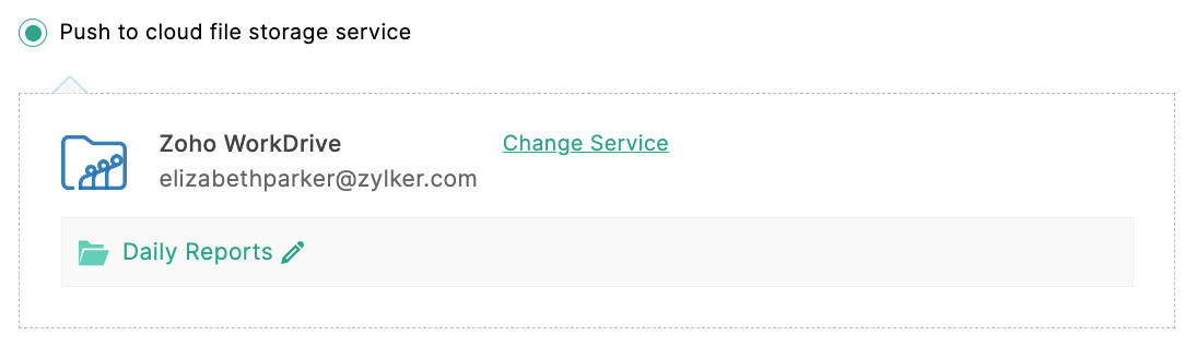 Change Service link