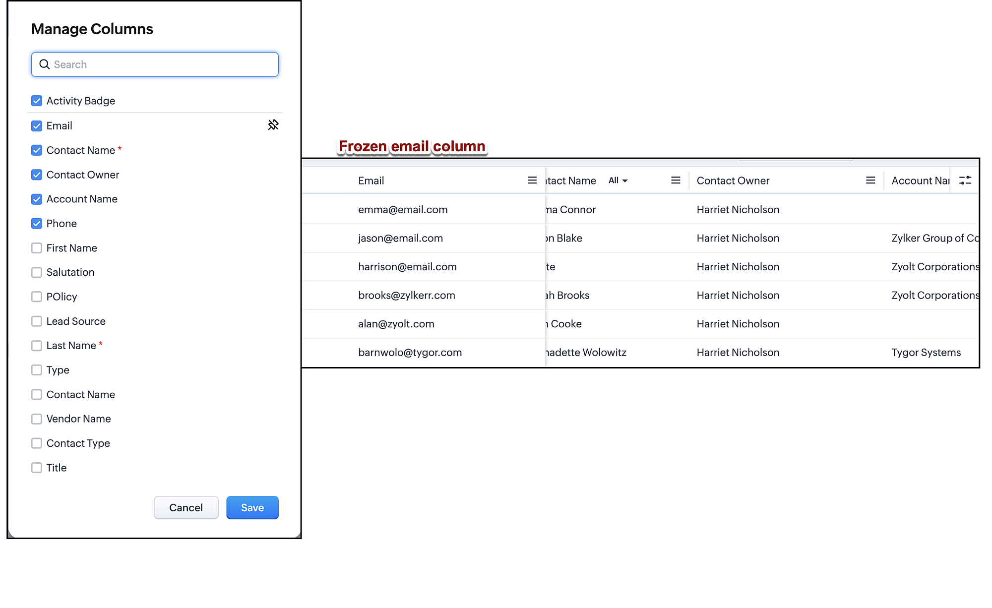 Managing List Views | Online Help - Zoho CRM