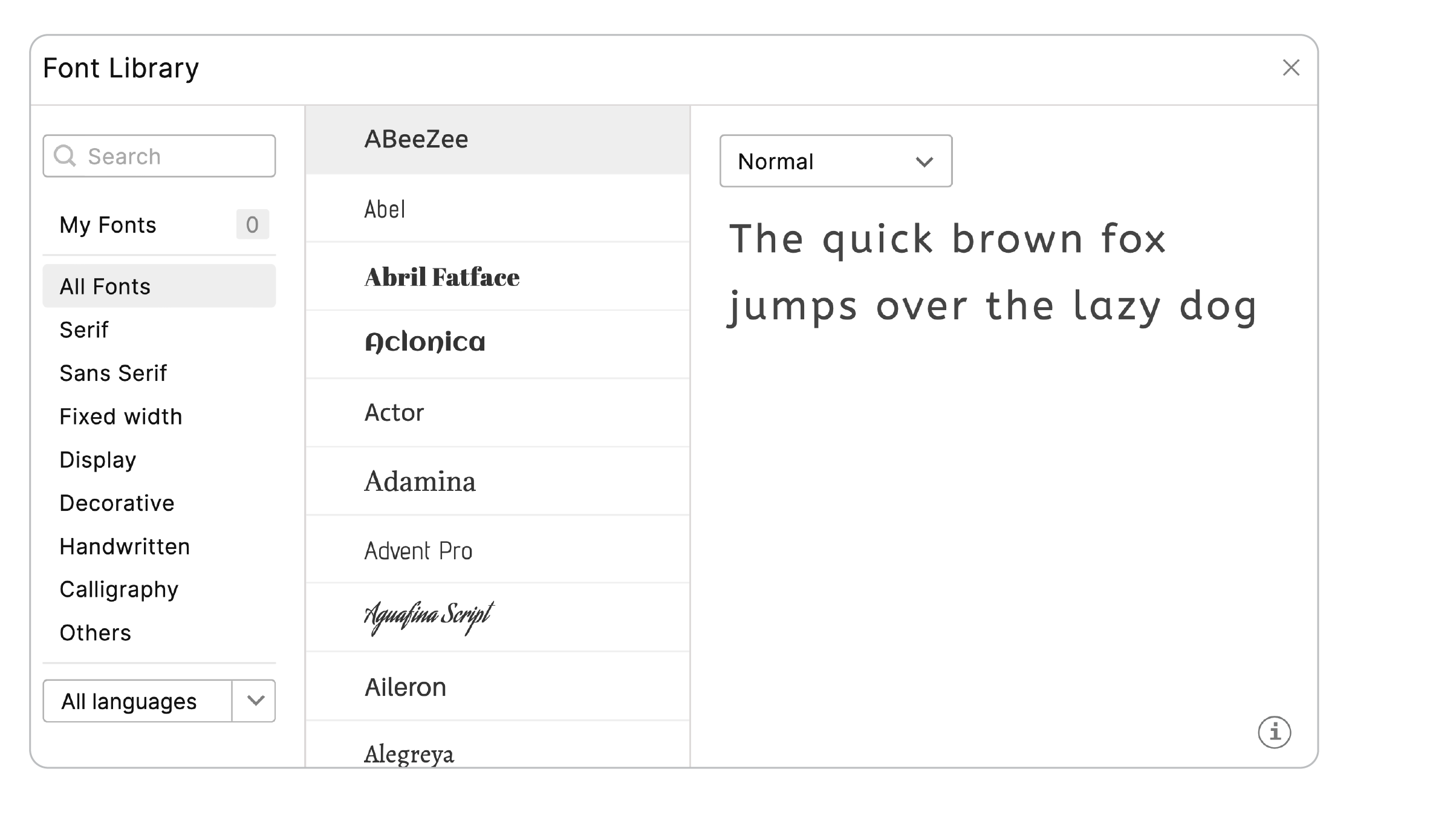 Font Library