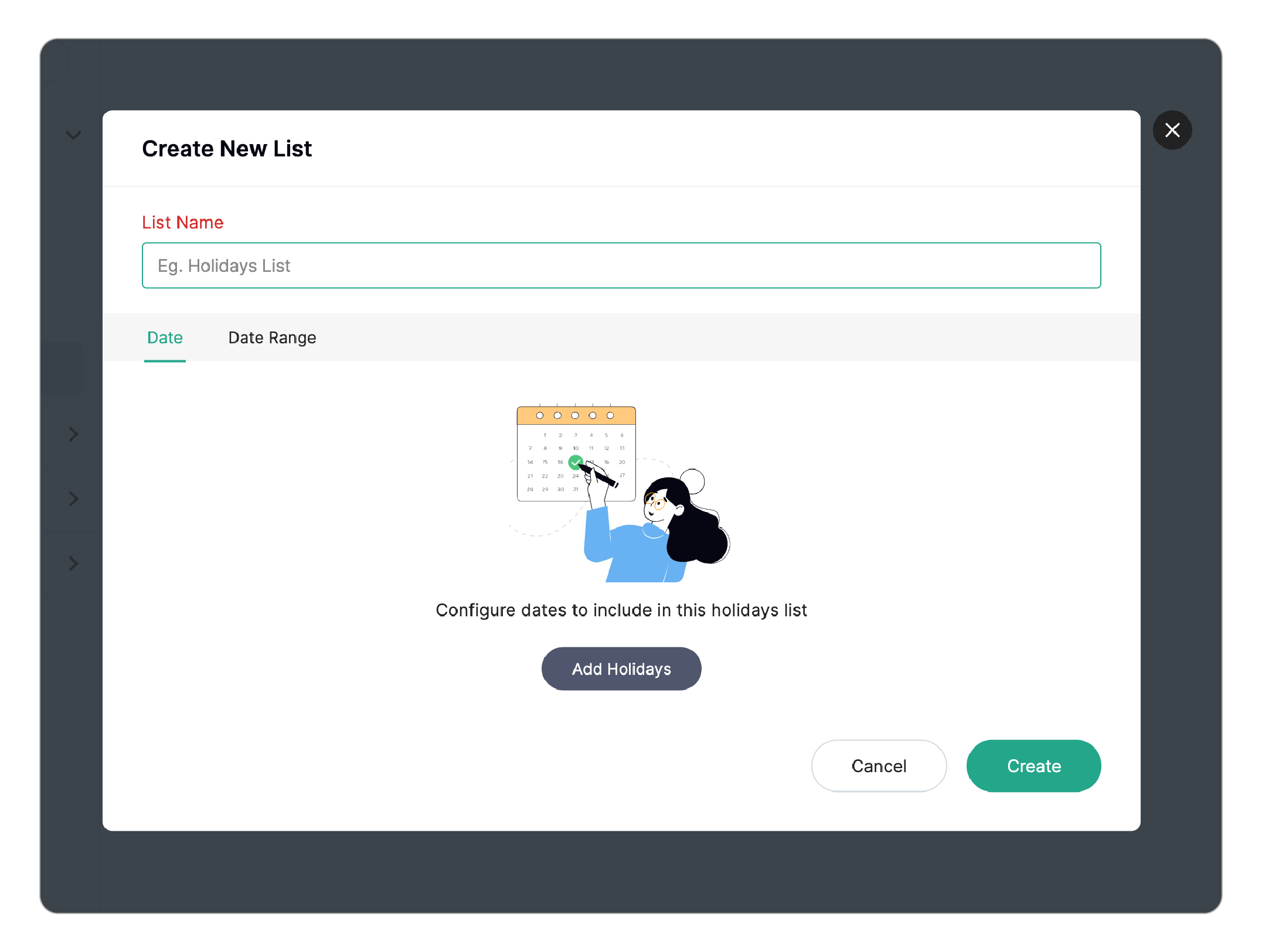Enter list name