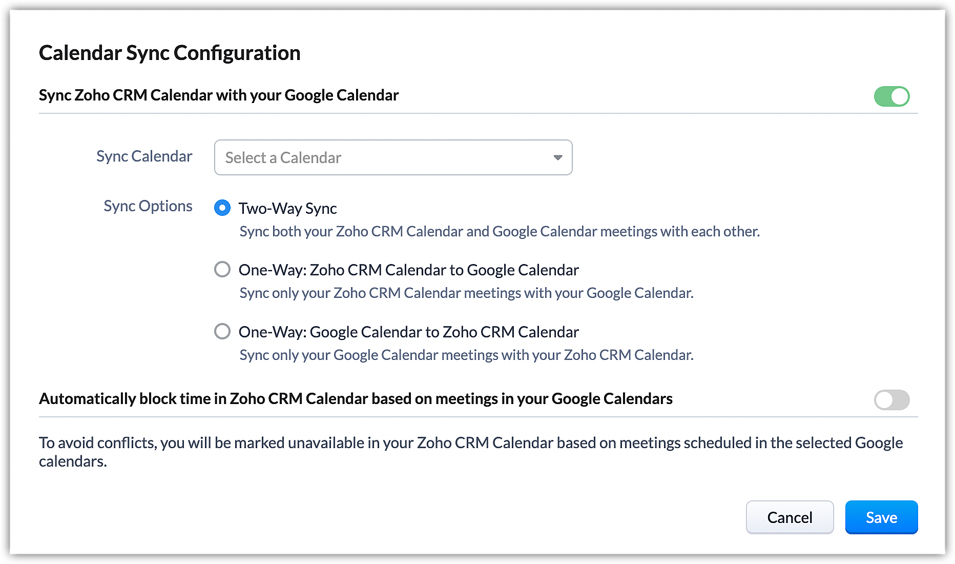 Sync With Google Calendar