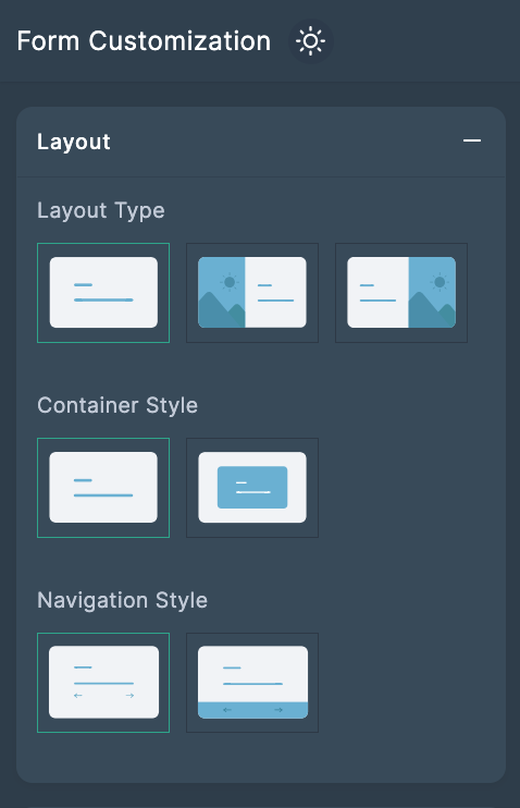 Layout customization