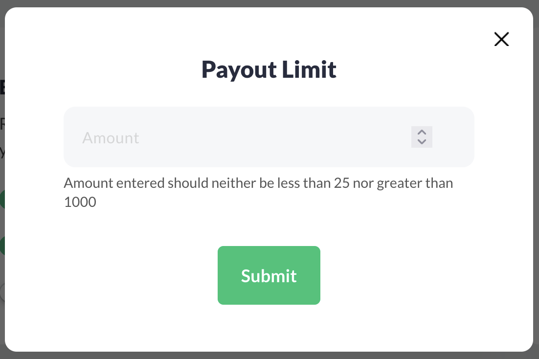 Payout Limit