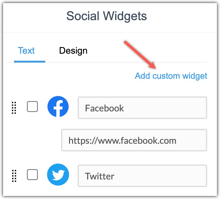 add social media buttons in mailbird