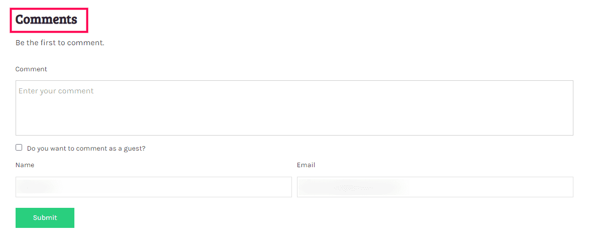 Comment Box