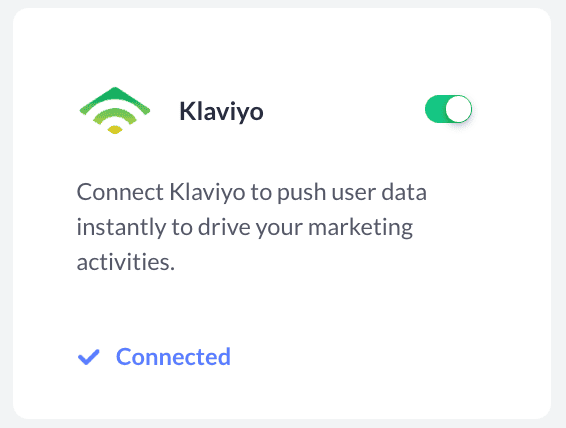 Klaviyo successful integration