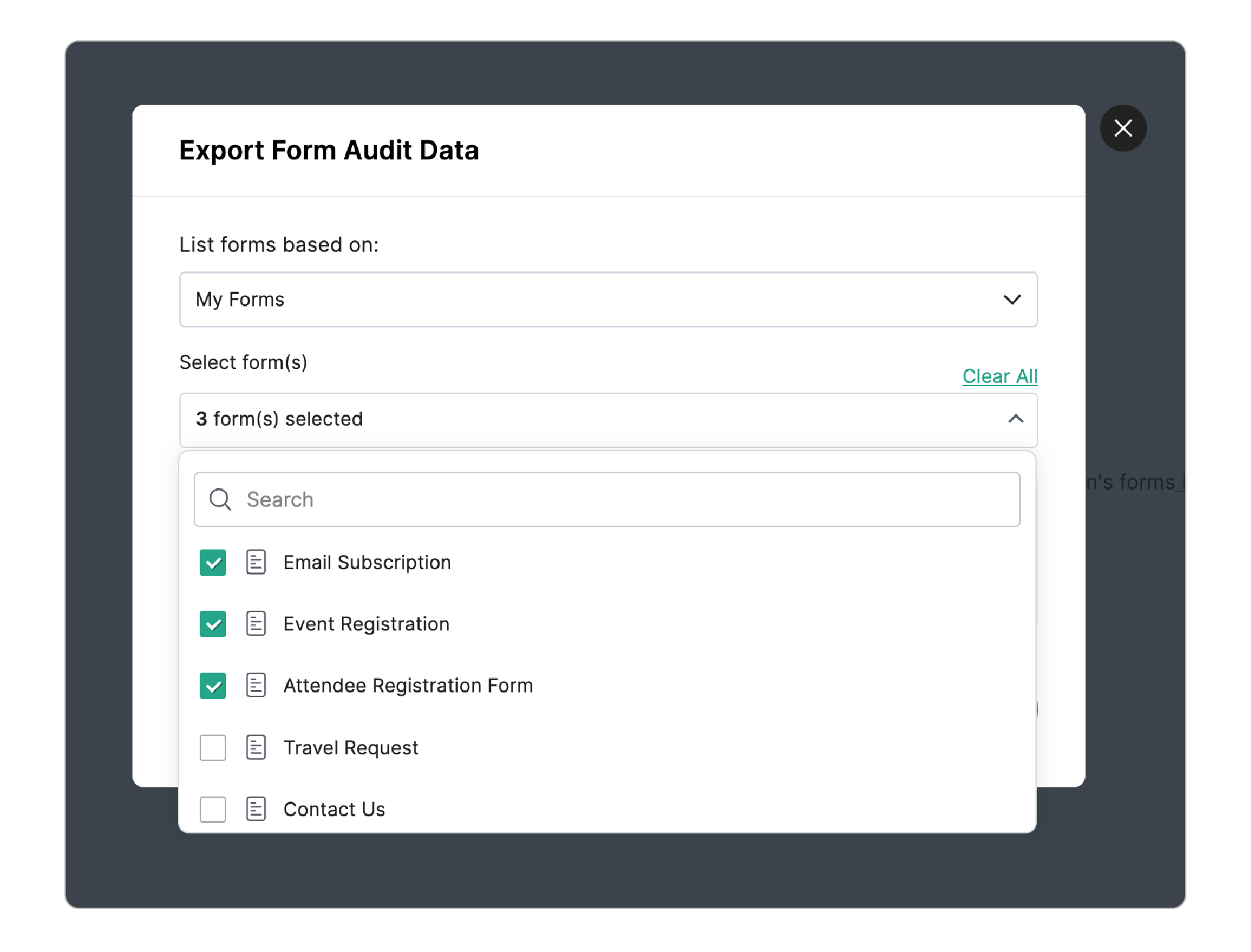 Select forms