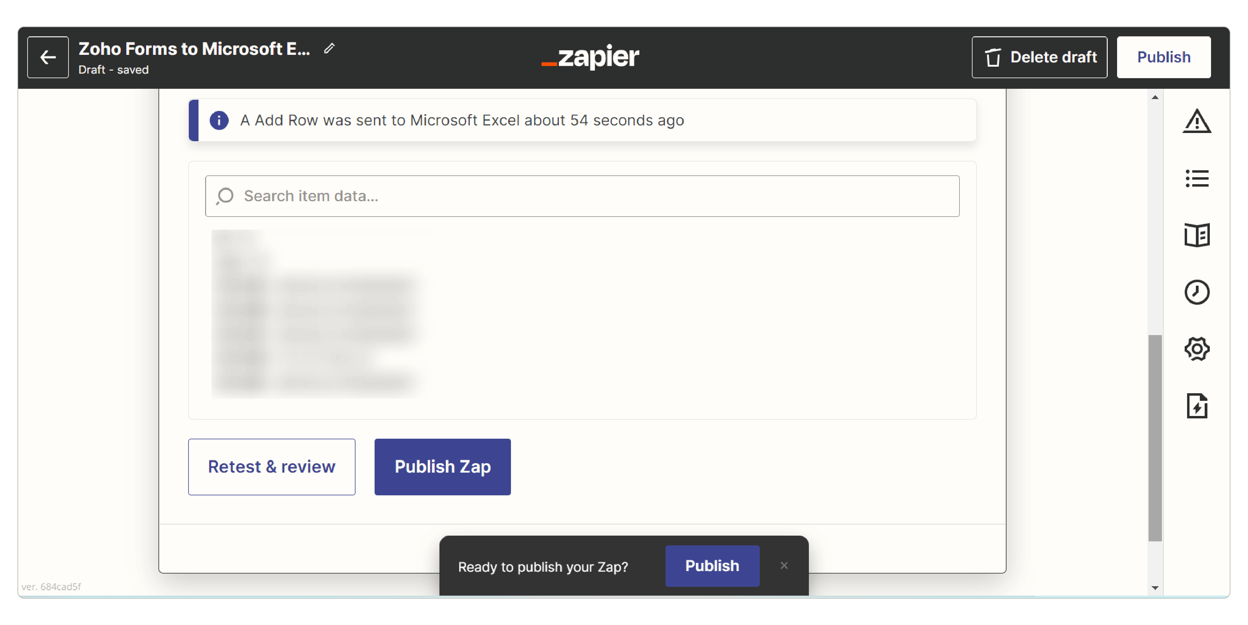 Publish Zap