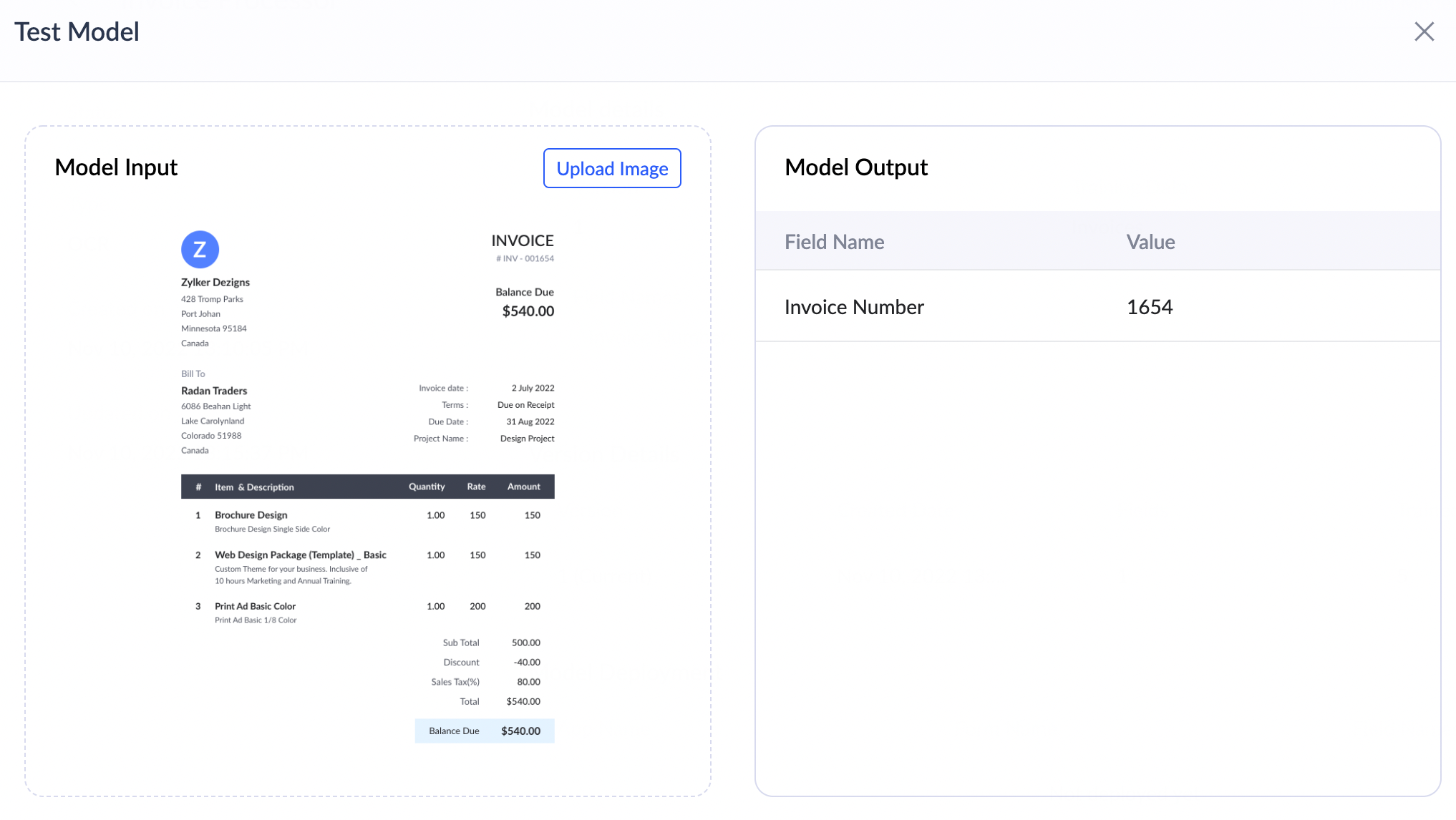 Build and Manage OCR Model | Zoho Creator Help