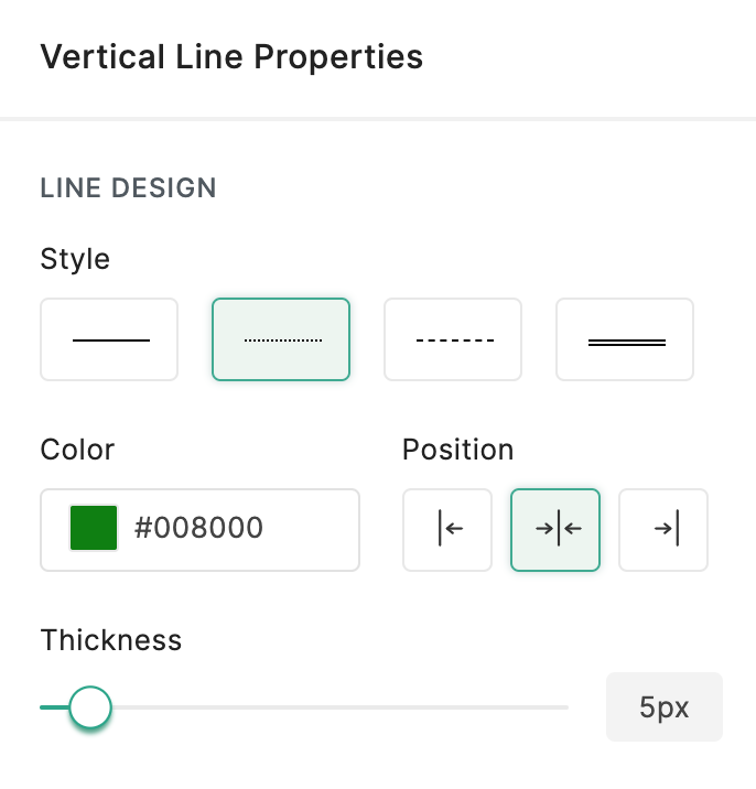 Vertical Line Properties