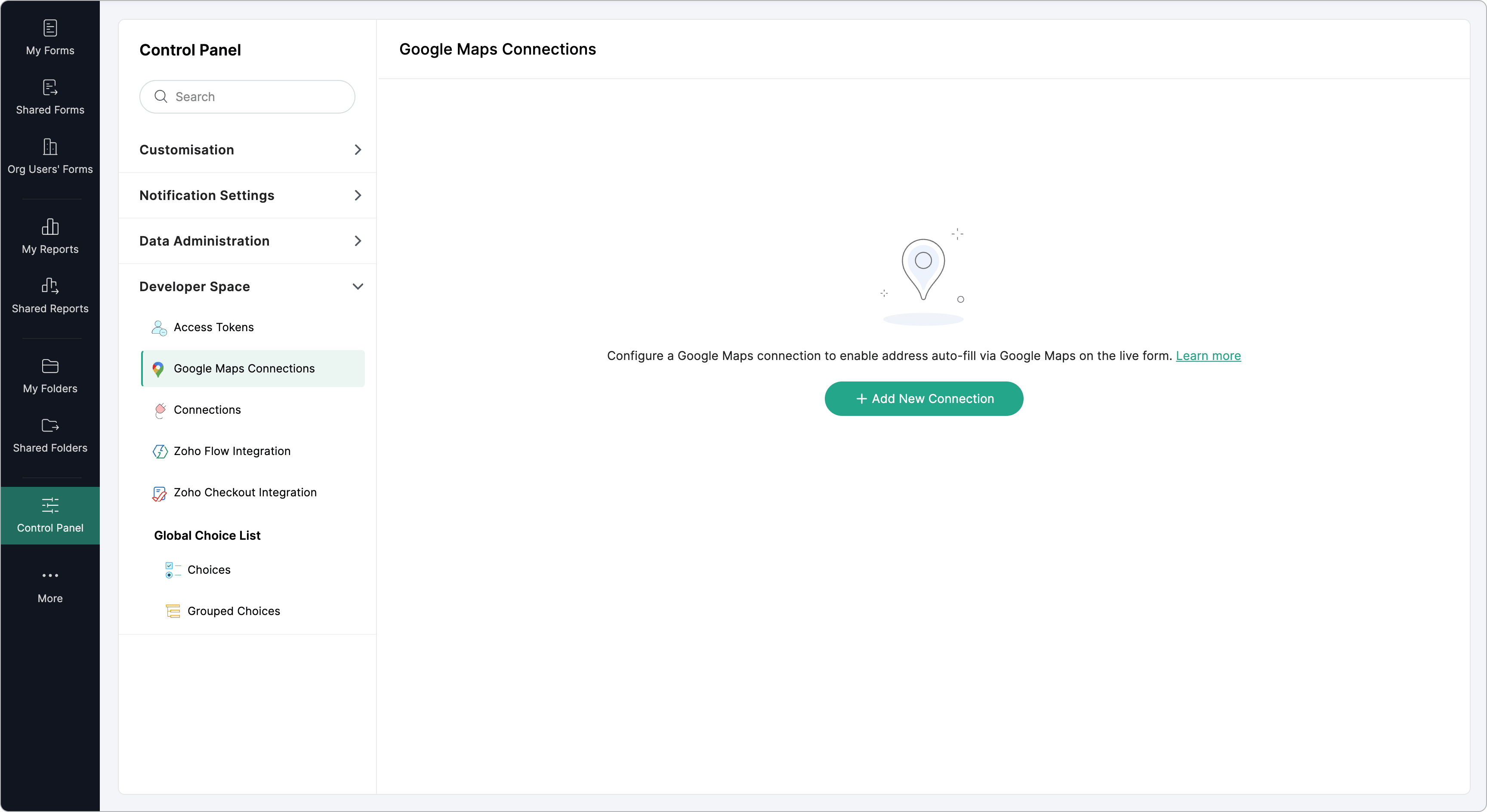 Google Maps Connections
