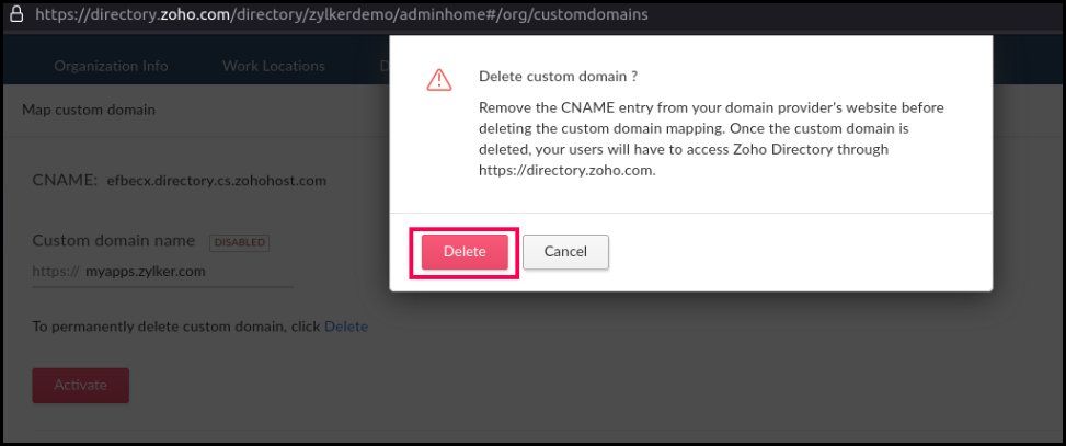Add and Delete Custom Domain