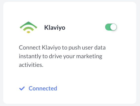 Klaviyo successful integration