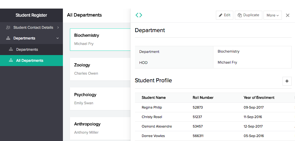 ZohoCreator Get Data View