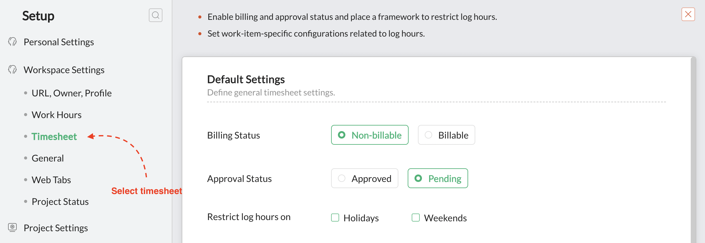 Configure timesheet settings | Zoho Sprints Help