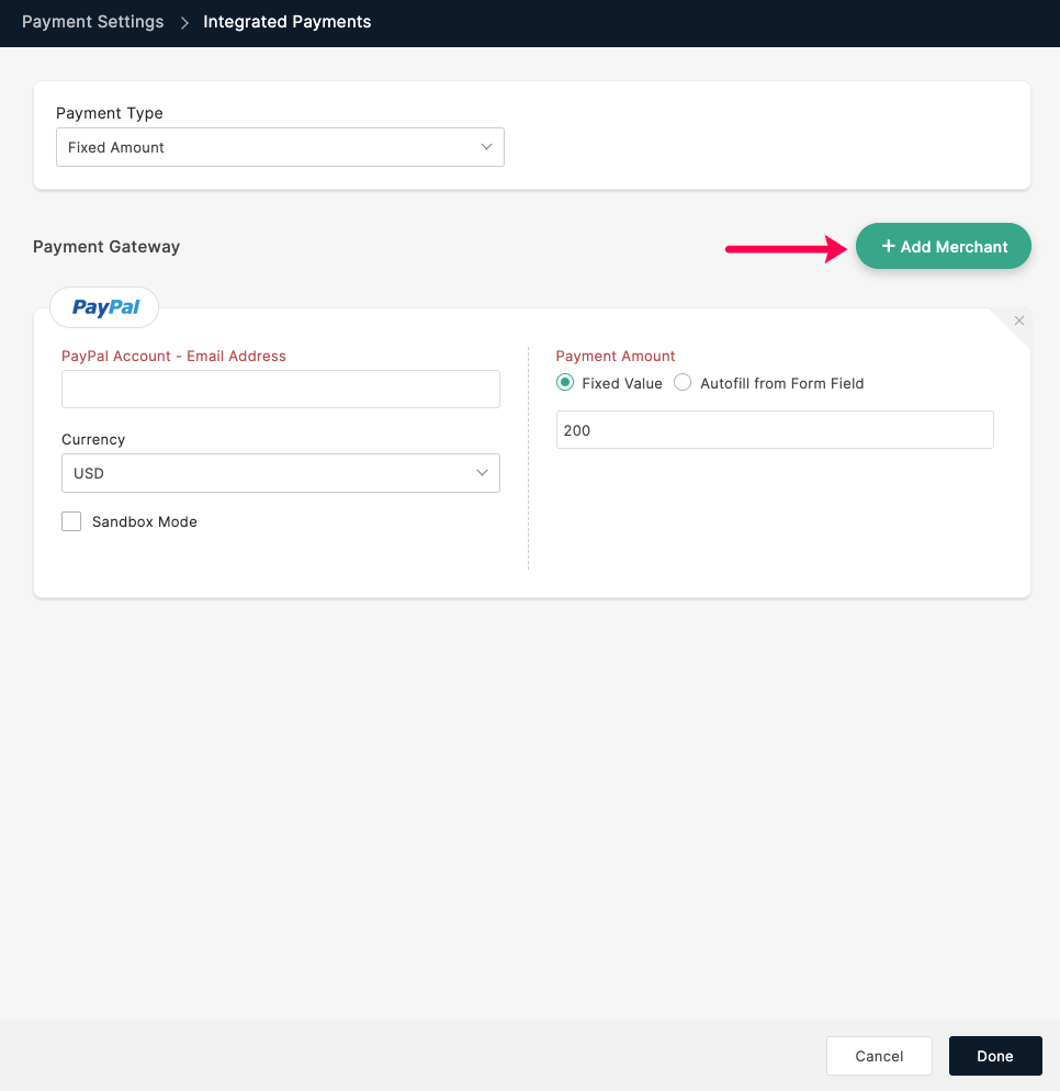 Configure multiple payment gateways