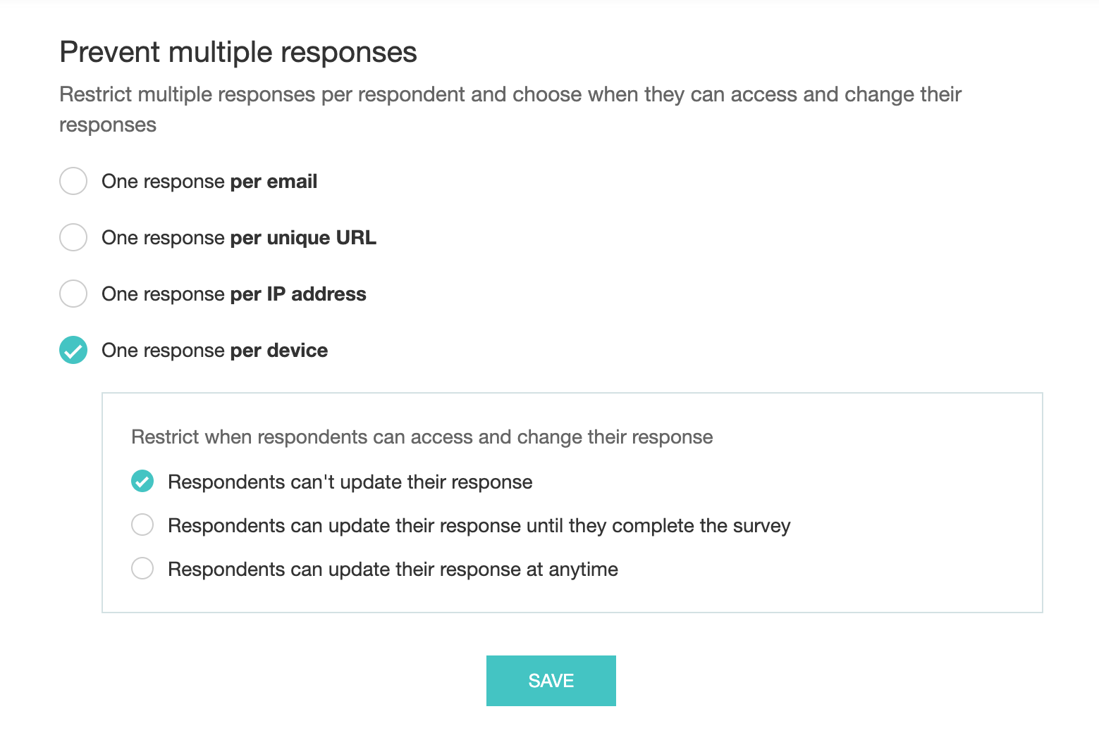 Prevent Multiple Responses In Zoho Survey | Online Help Guide