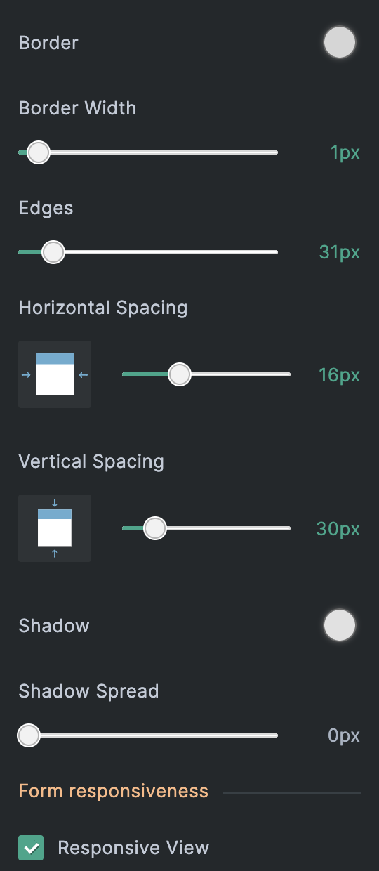 Additional container customization options