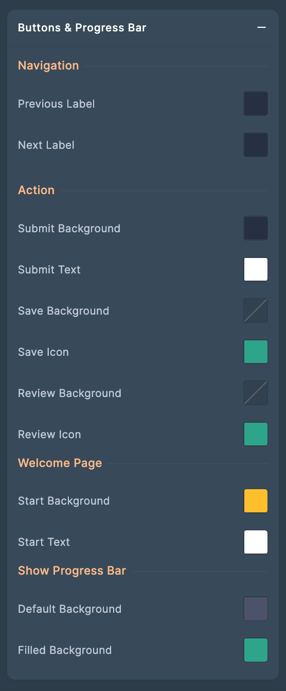 Buttons and Progress Bar Customization