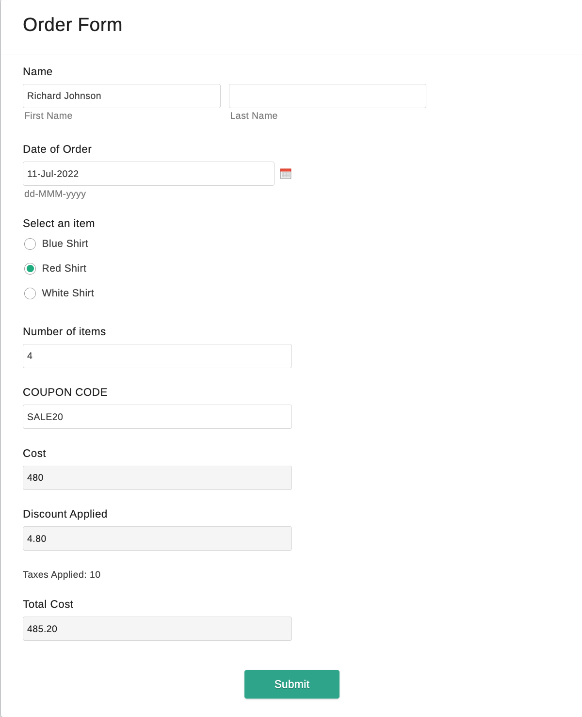 Position of fields involved in Formula field