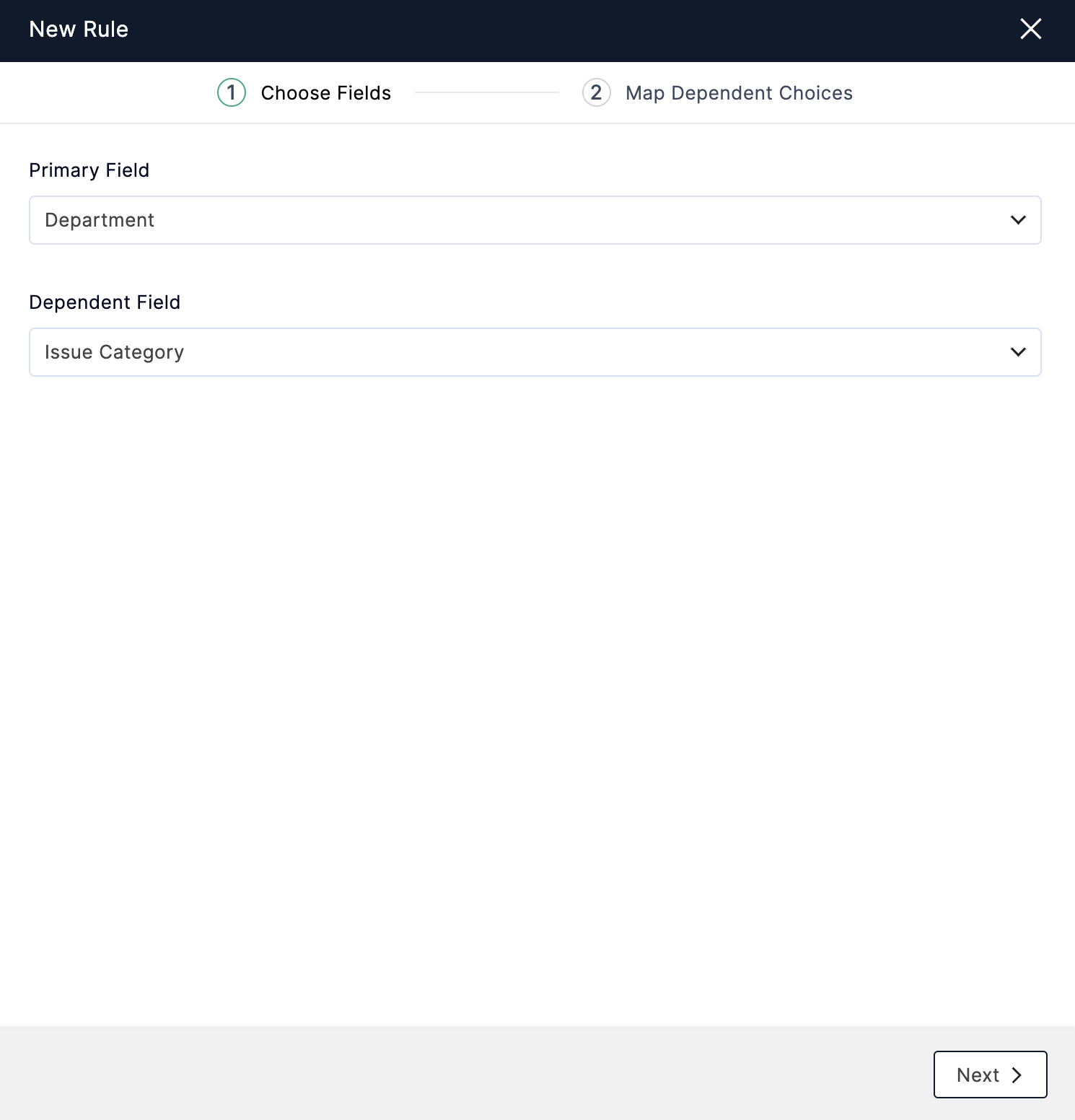 Primary Field and Dependent Field