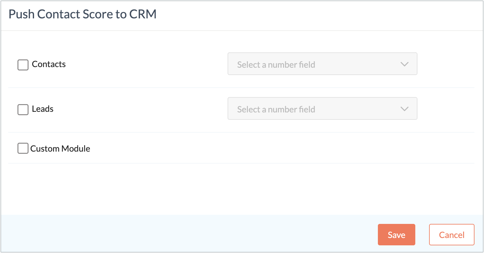 連絡先スコアをZoho CRMに登録