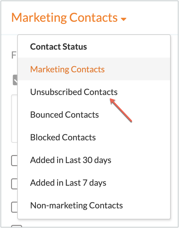 unsubscribed contacts