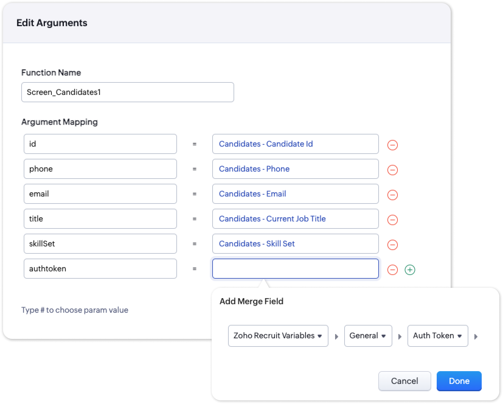 Zoho Recruit  Custom Buttons