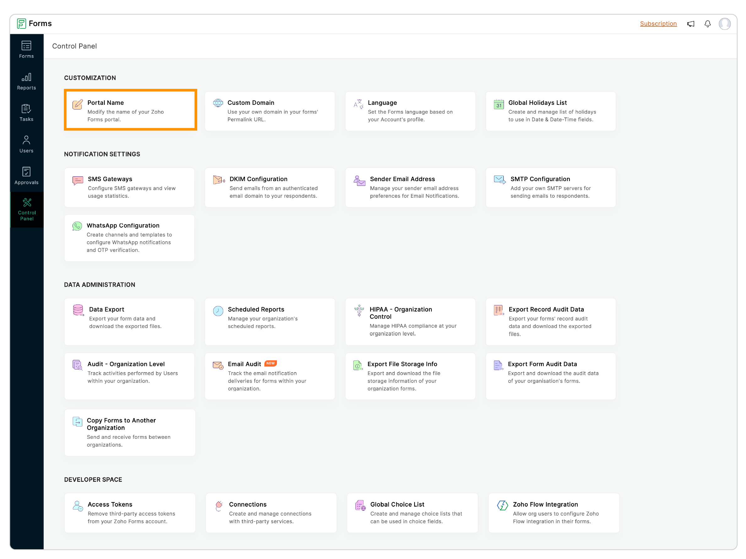 Click Portal Name