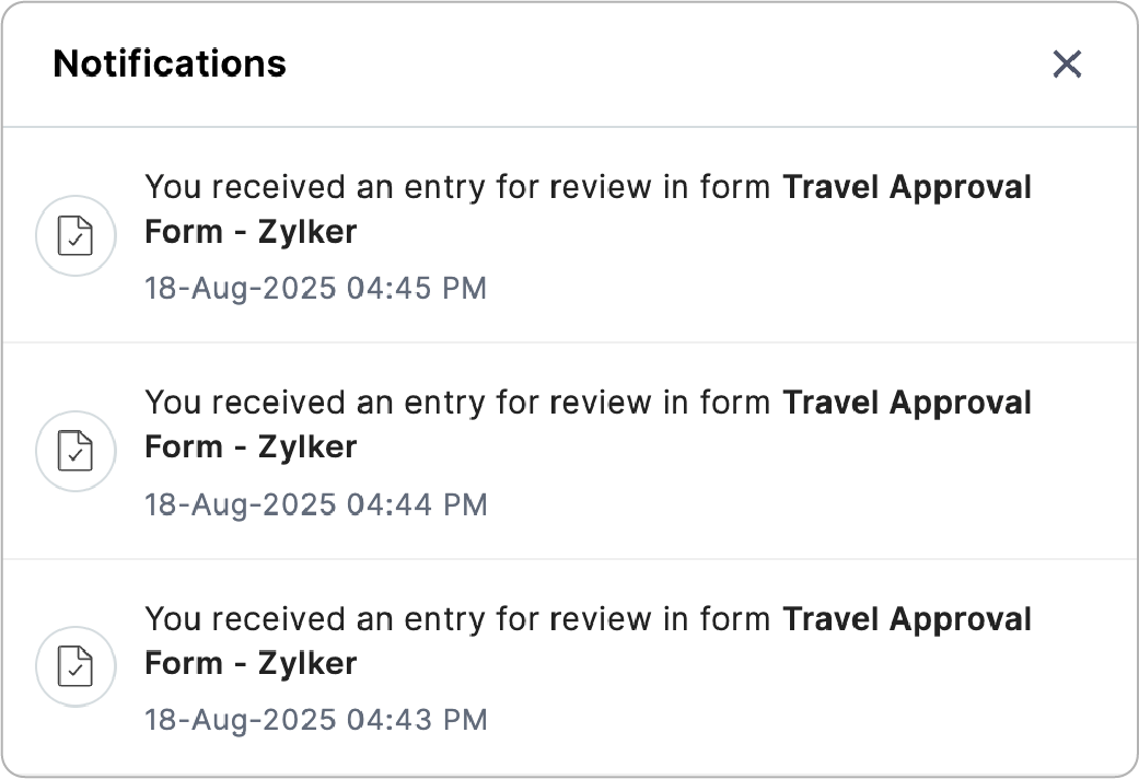 In-app notifications